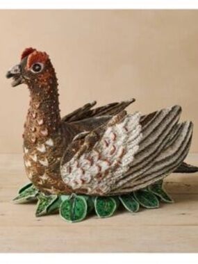 decorative grouse bird pillow from the John Derian for Target collection